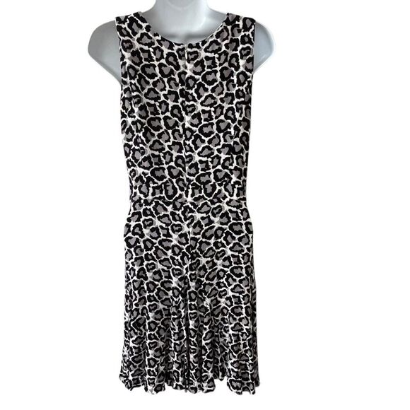 DVF Diane Von Furstenberg Clara Dress Size 6 Zip Up Gato Vanilla Fog Black - Picture 5 of 16